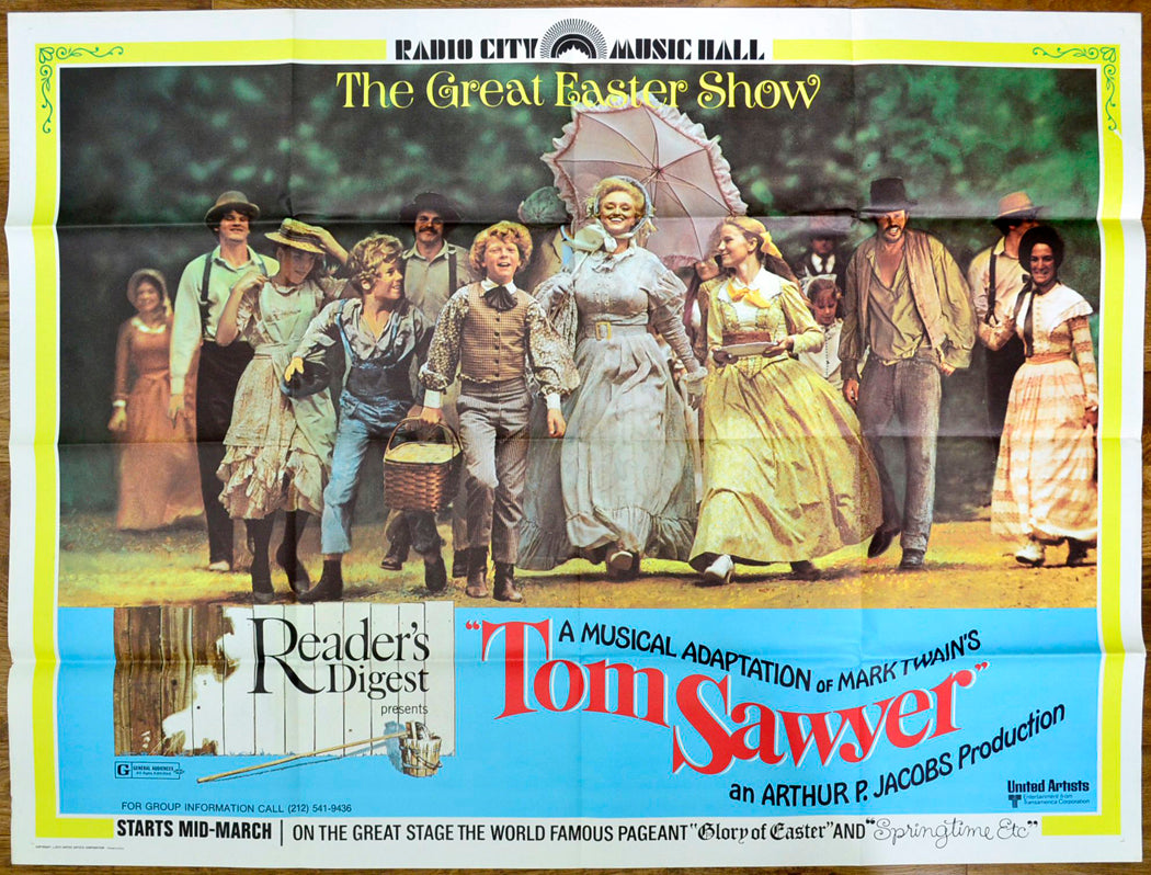 Tom Sawyer (Radio City Music Hall Design) Original US Subway Poster - Movie Poster
