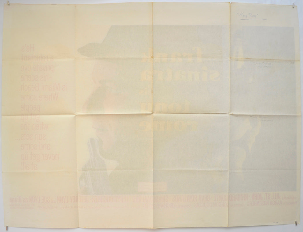 TONY ROME (Back) Cinema Quad Movie Poster