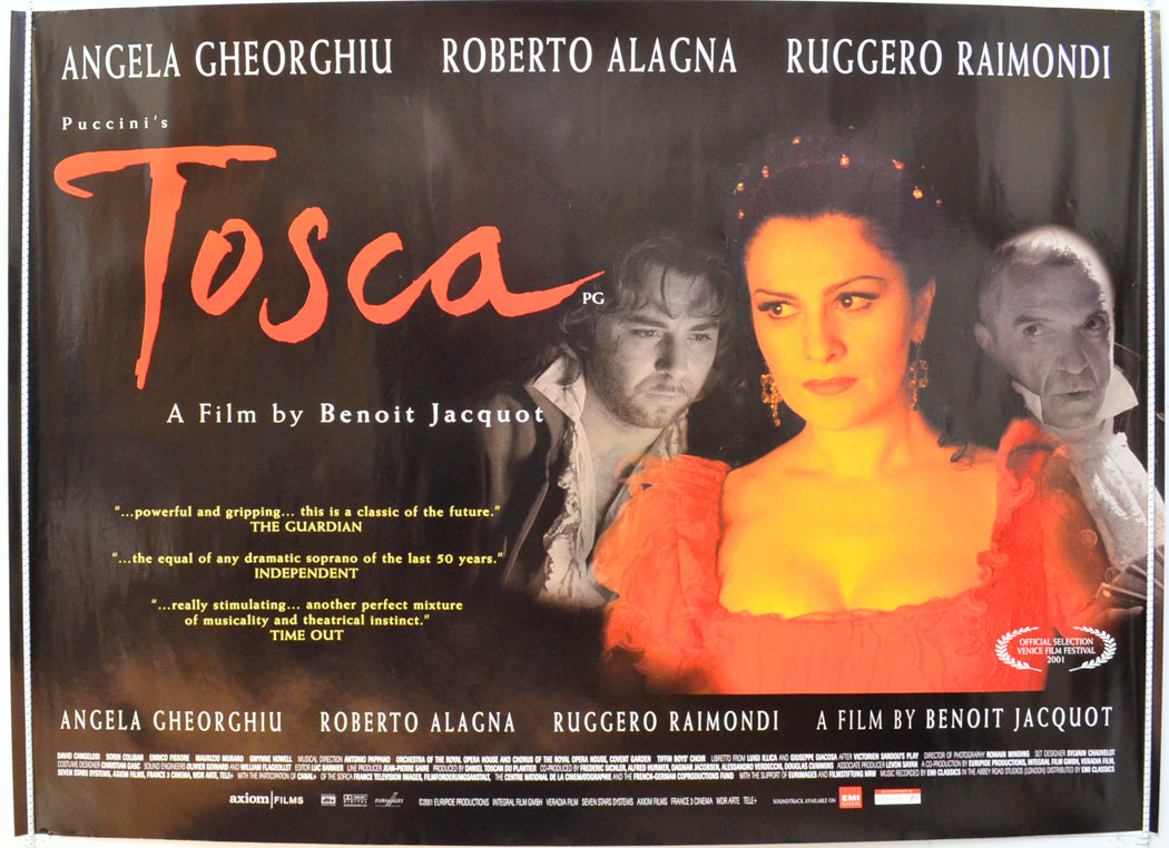 Tosca Original British Quad Poster - Film Poster - Movie Poster