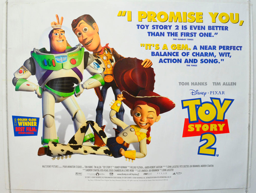 Toy Story 2 Original British Quad Poster - Film Poster - Movie Poster