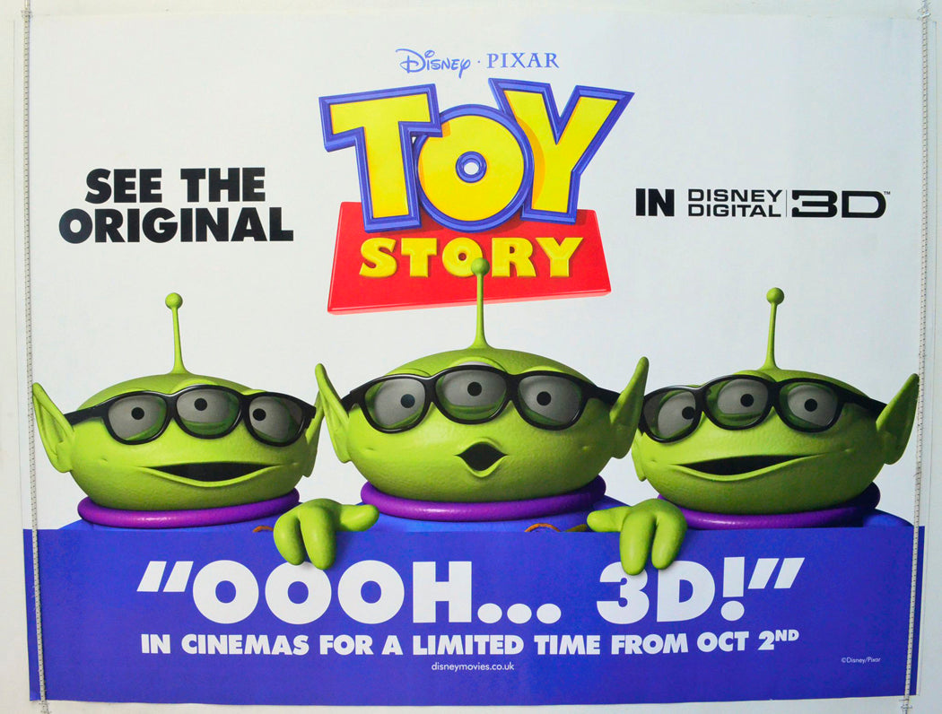 Toy Story (3D re-release Version) Original British Quad Poster - Film Poster - Movie Poster