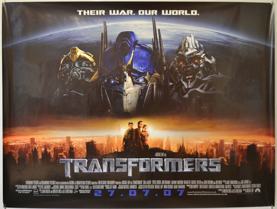 Transformers Original Quad Poster - Film Poster - Movie Poster