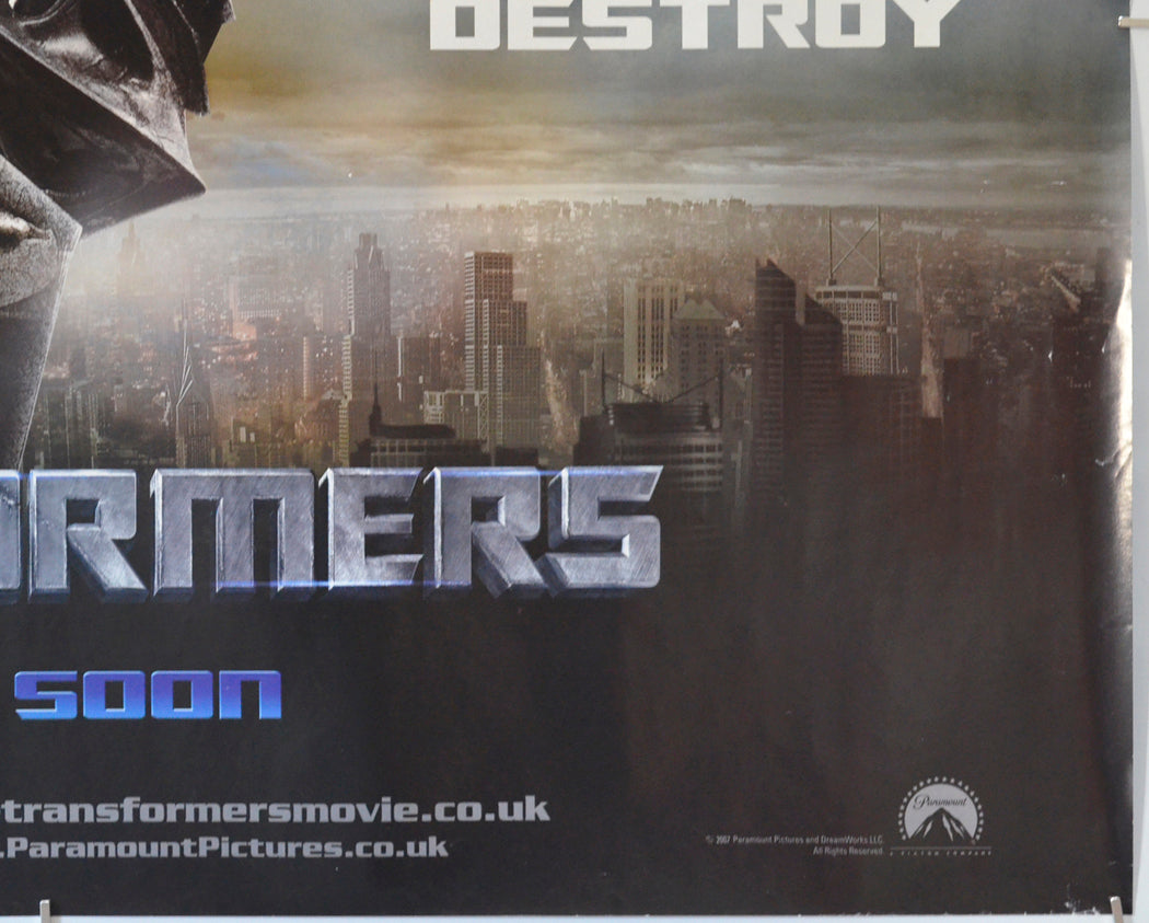 TRANSFORMERS (Bottom Right) Cinema Quad Movie Poster
