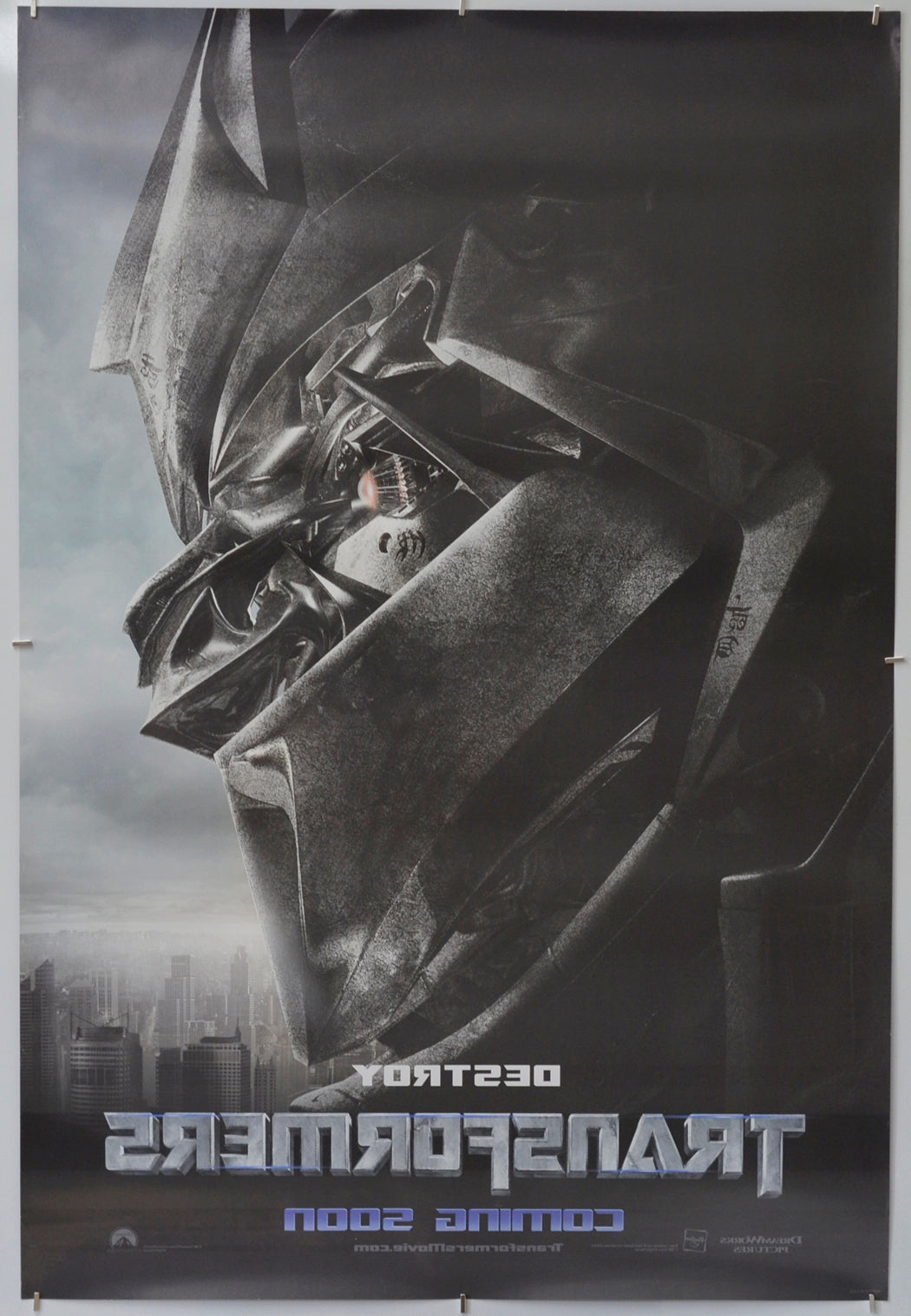 Transformers (Back) Cinema One Sheet Movie Poster