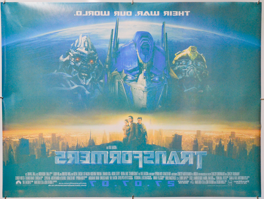 Transformers (Back) Cinema Quad Movie Poster