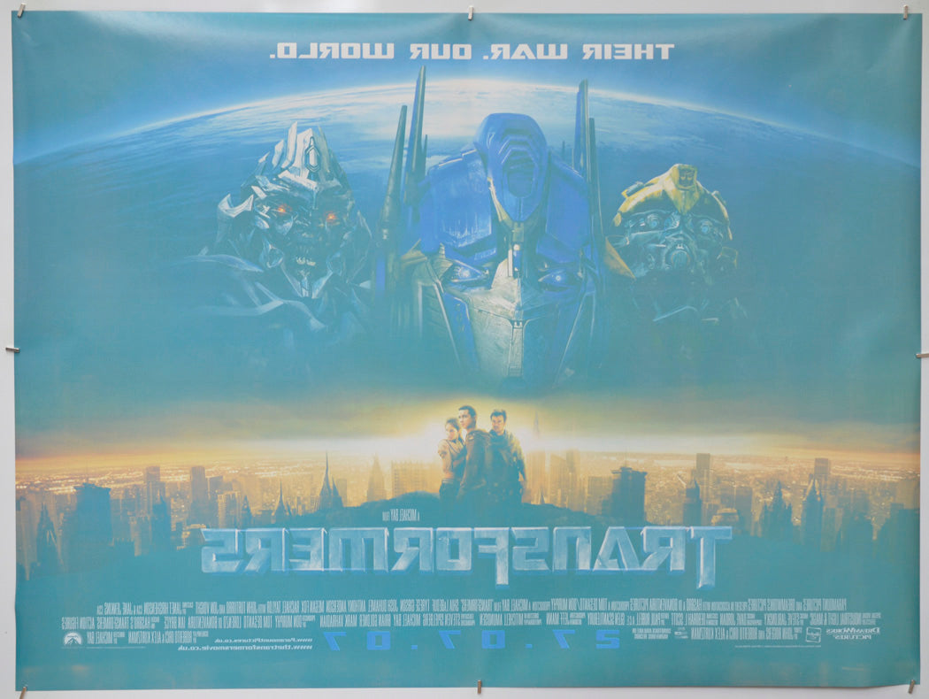 Transformers (Back) Cinema Quad Movie Poster