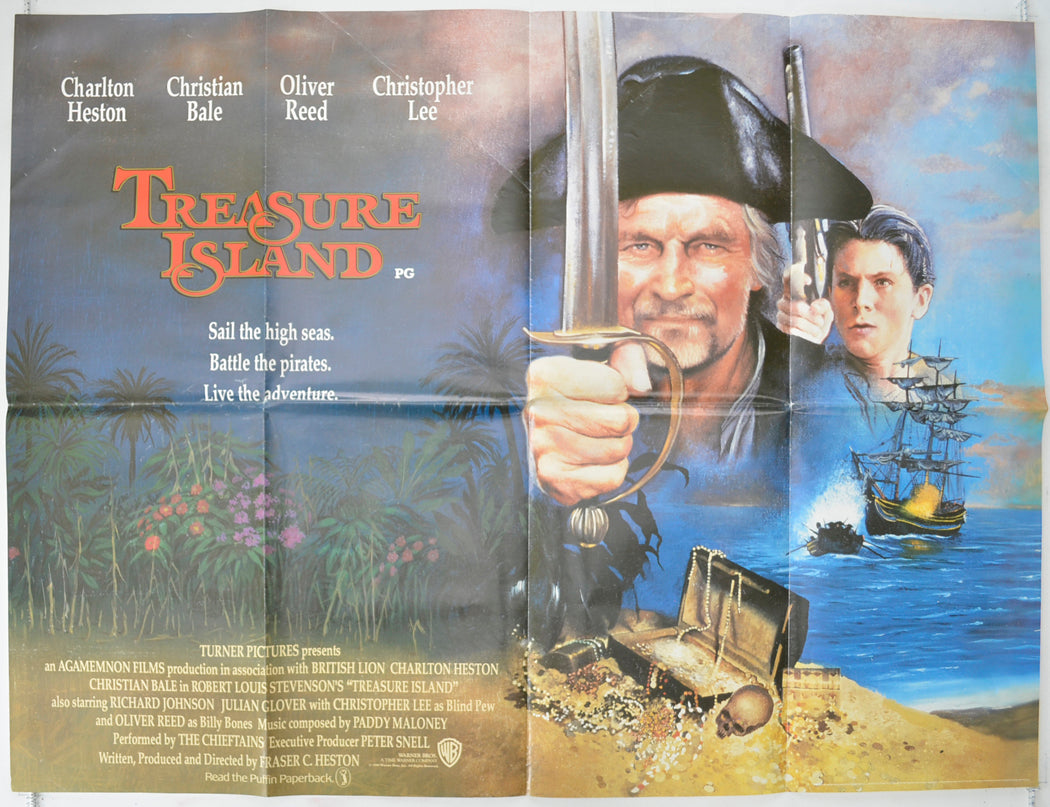 Treasure Island Original Quad Poster - Film Poster - Movie Poster