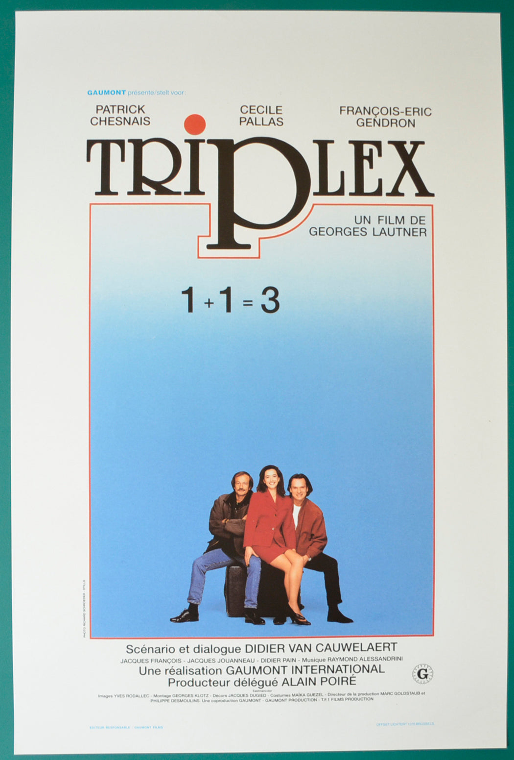 Triplex Original Belgian Poster - Film Poster - Movie Poster