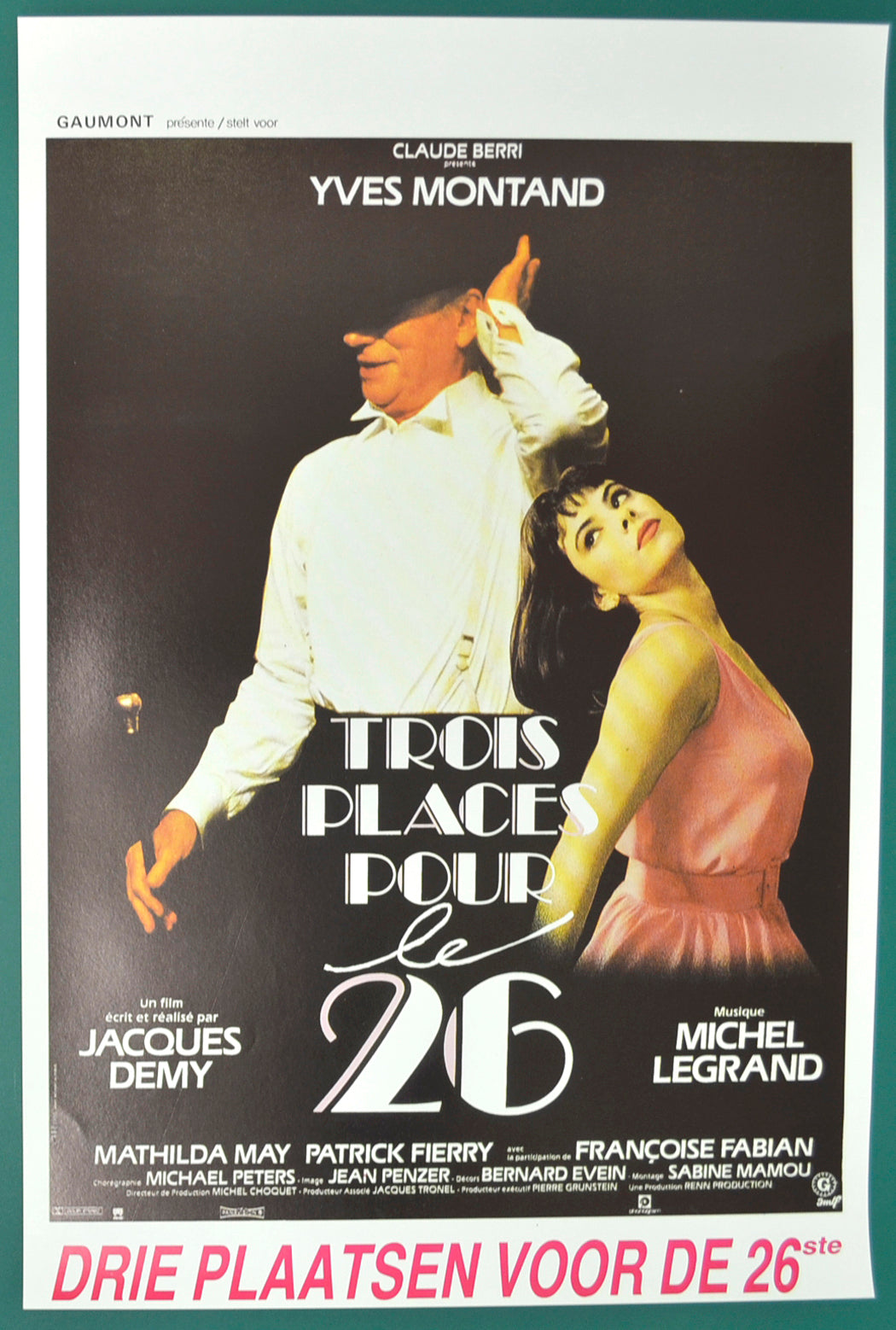 Trois Places Pour Le 26 (a.k.a. Three Seats for the 26th) Original Belgian Poster - Film Poster - Movie Poster
