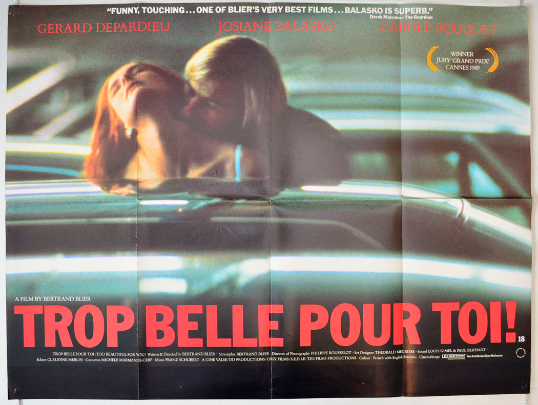 Trop Belle Pour Toi (a.k.a. Too Beautiful for You) Original British Quad Poster - Movie Poster