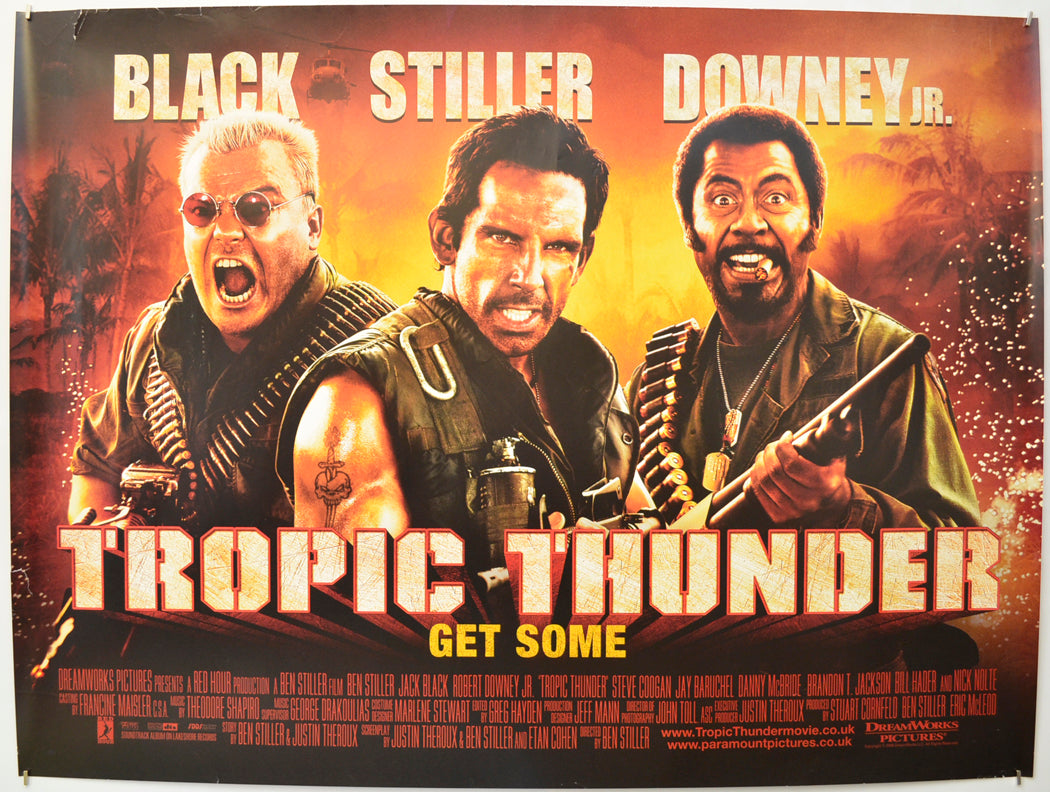 Tropic Thunder Original Quad Poster - Film Poster - Movie Poster