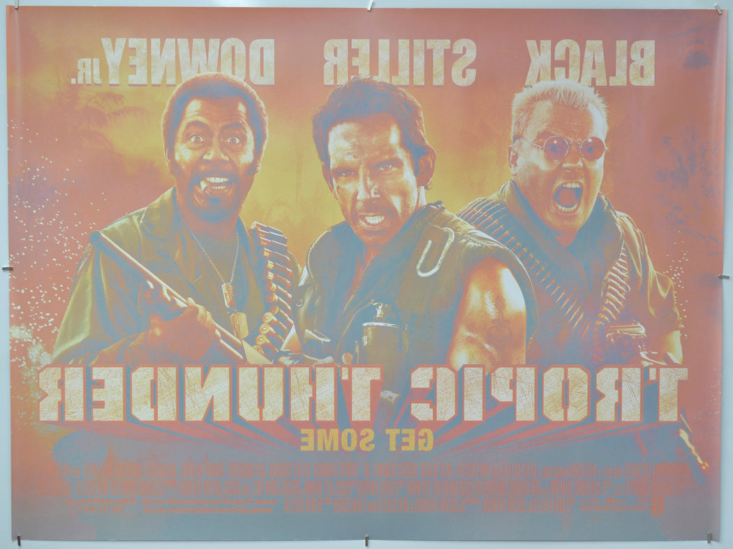 Tropic Thunder (Back) Cinema Quad Movie Poster