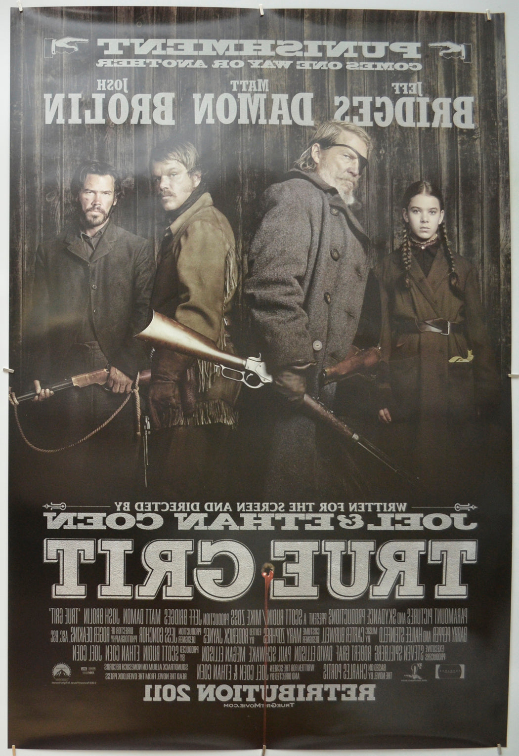 True Grit (Back) Cinema One Sheet Movie Poster