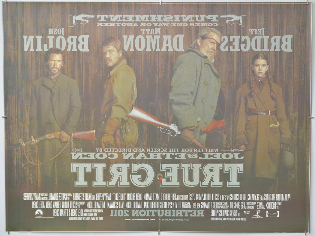 True Grit (Back) Cinema Quad Movie Poster