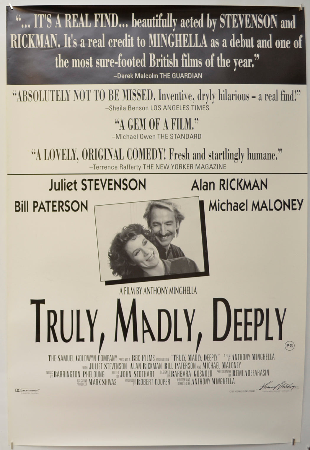 Truly, Madly, Deeply Original One Sheet Poster - Film Poster - Movie Poster