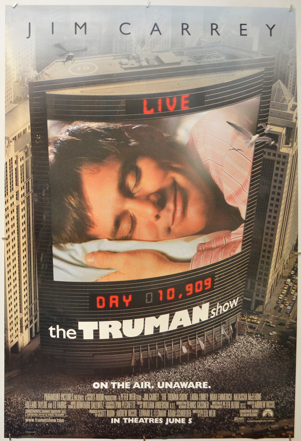 The Truman Show Original One Sheet Poster - Film Poster - Movie Poster