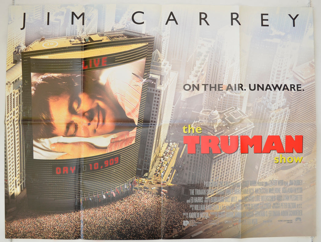 The Truman Show Original Quad Poster - Film Poster - Movie Poster