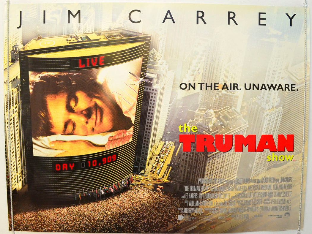 The Truman Show Original British Quad Poster - Film Poster - Movie Poster