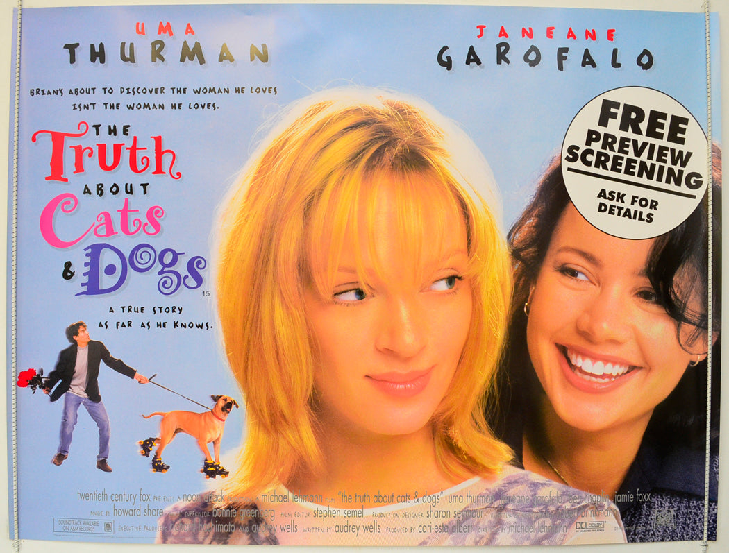 The Truth About Cats And Dogs Original British Quad Poster - Film Poster - Movie Poster