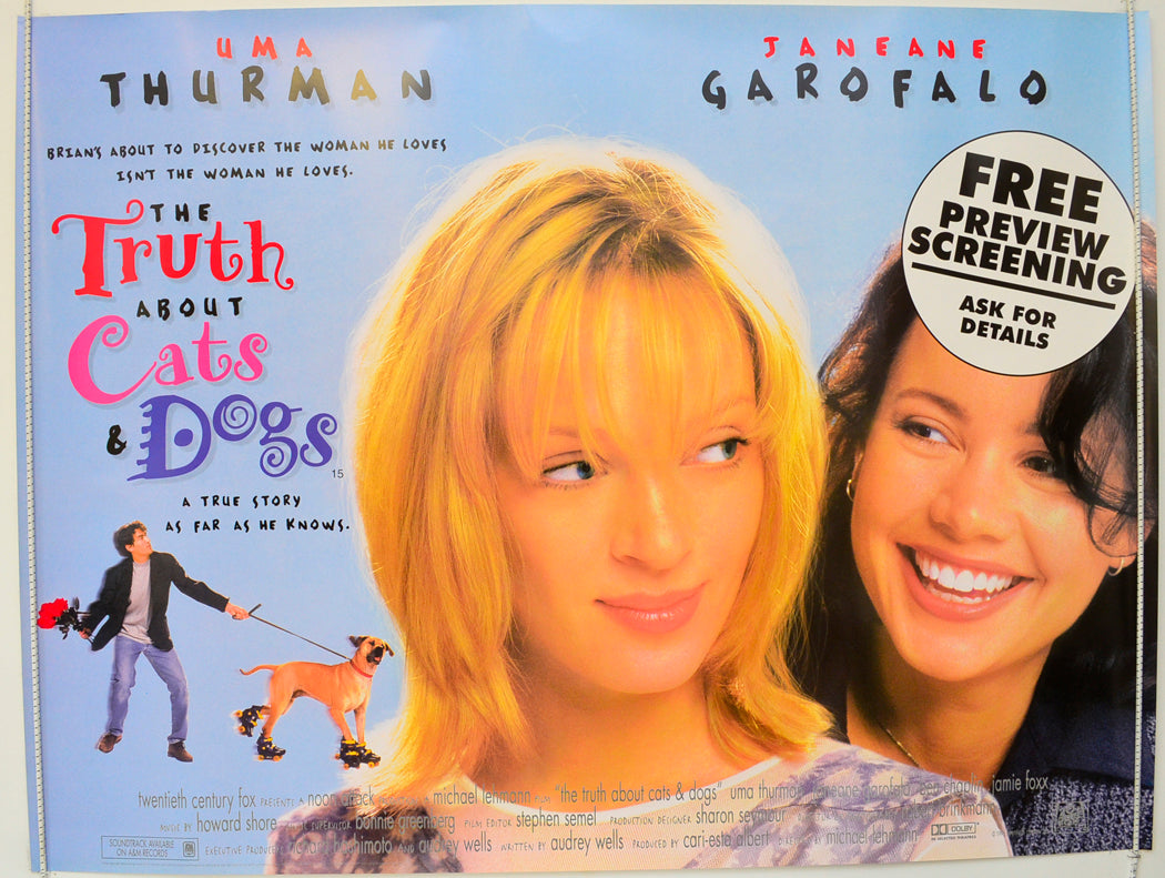 The Truth About Cats And Dogs Original British Quad Poster - Film Poster - Movie Poster