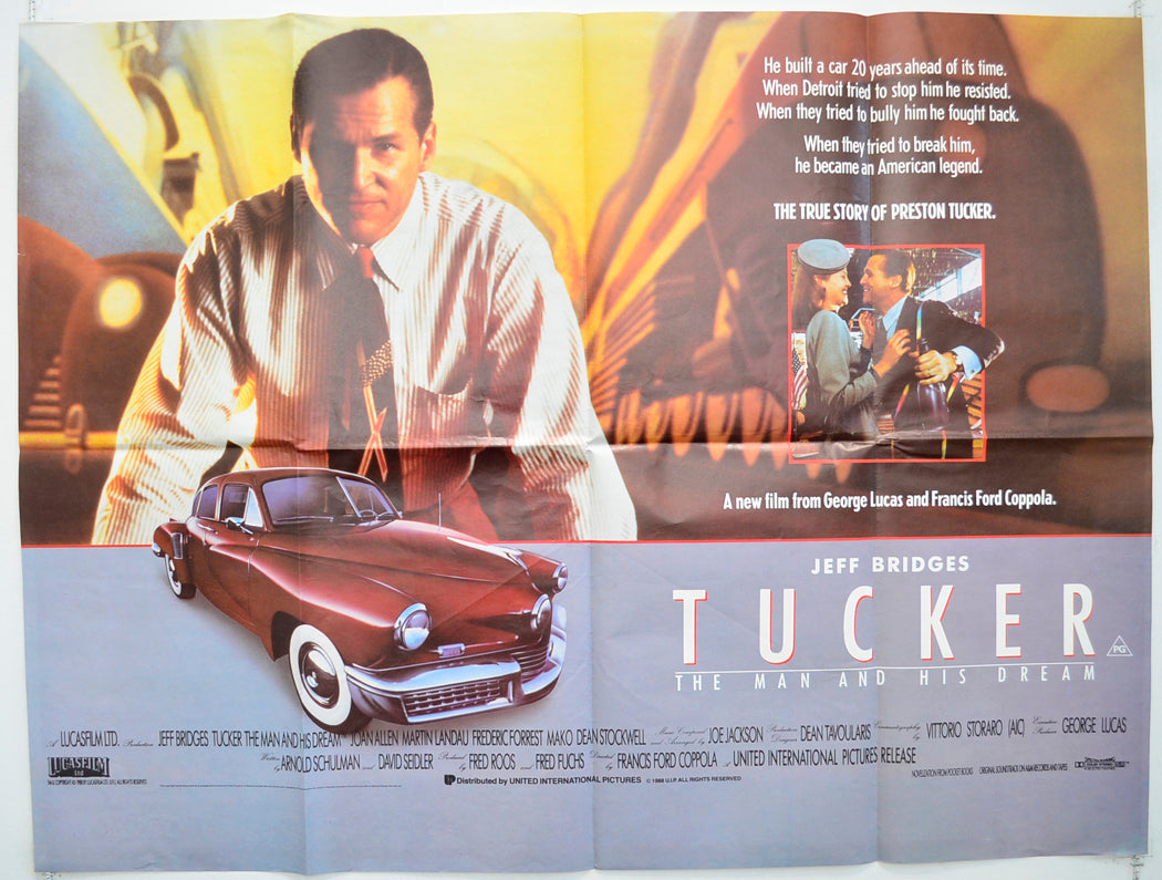 Tucker : The Man And His Dream Original Quad Poster - Film Poster - Movie Poster