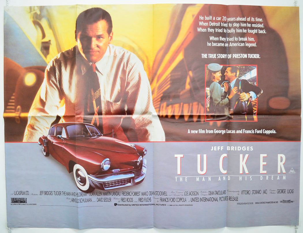 Tucker : The Man And His Dream Original Quad Poster - Film Poster - Movie Poster