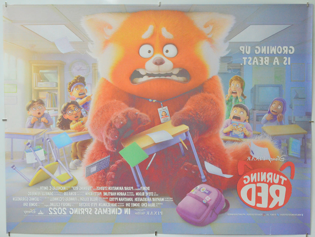 Turning Red (Back) Cinema Quad Movie Poster