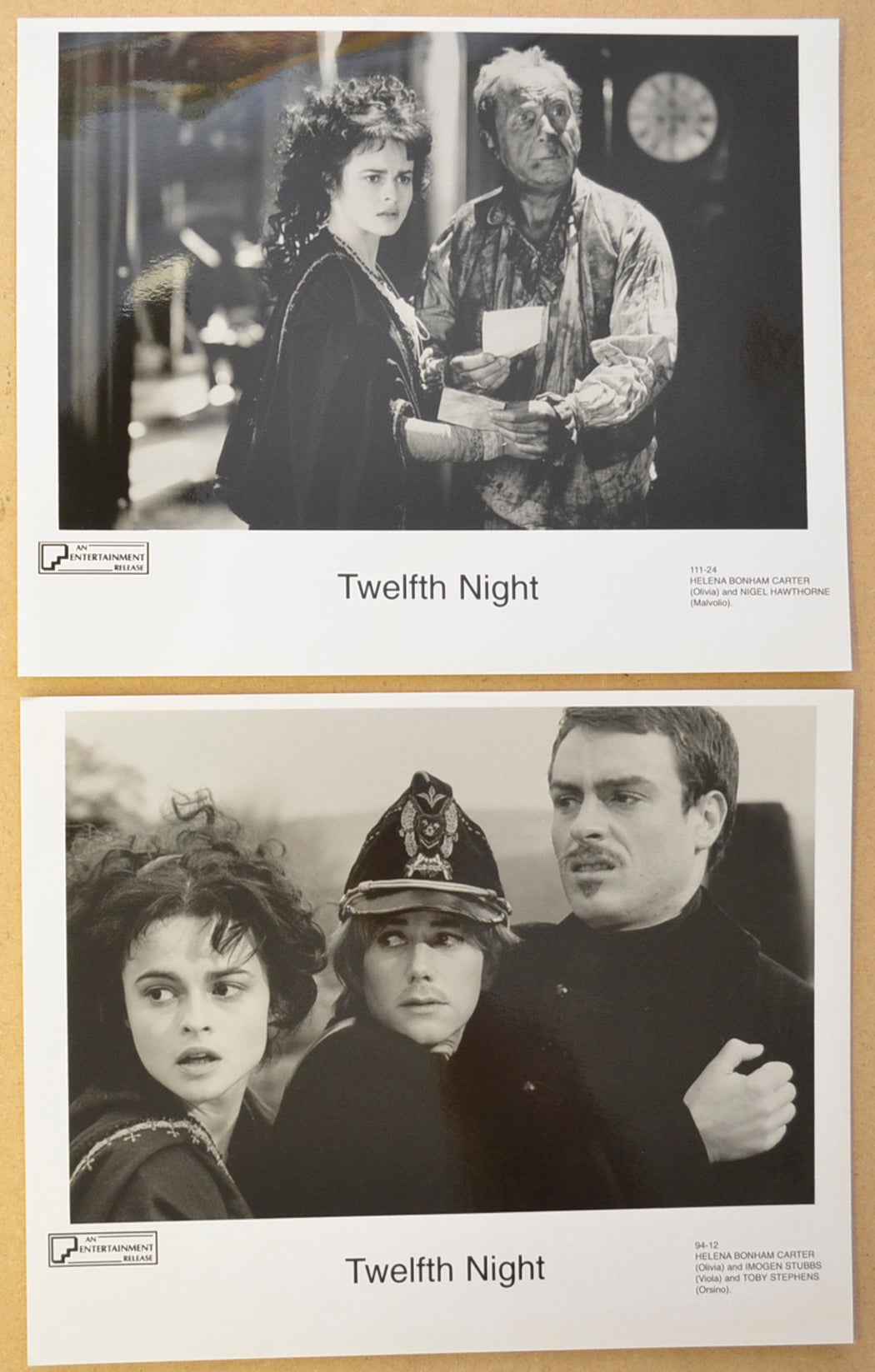Twelfth Night 2 Original Black and White Press Stills (Photographs)