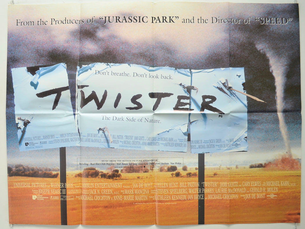 Twister (Design 2) Original Quad Poster - Film Poster - Movie Poster