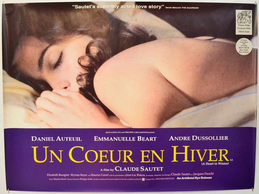 Un Coeur En Hiver (a.k.a. A Heart in Winter) Original Quad Poster - Film Poster - Movie Poster