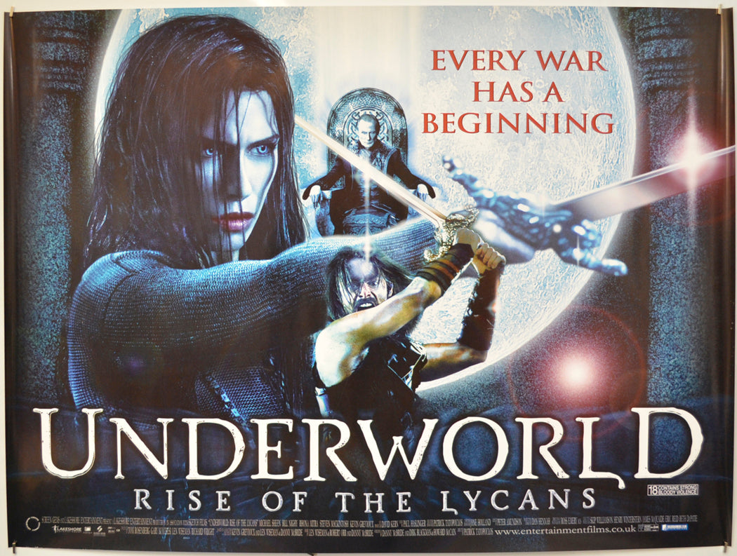 Underworld Rise Of The Lycans” Original Quad Poster Film