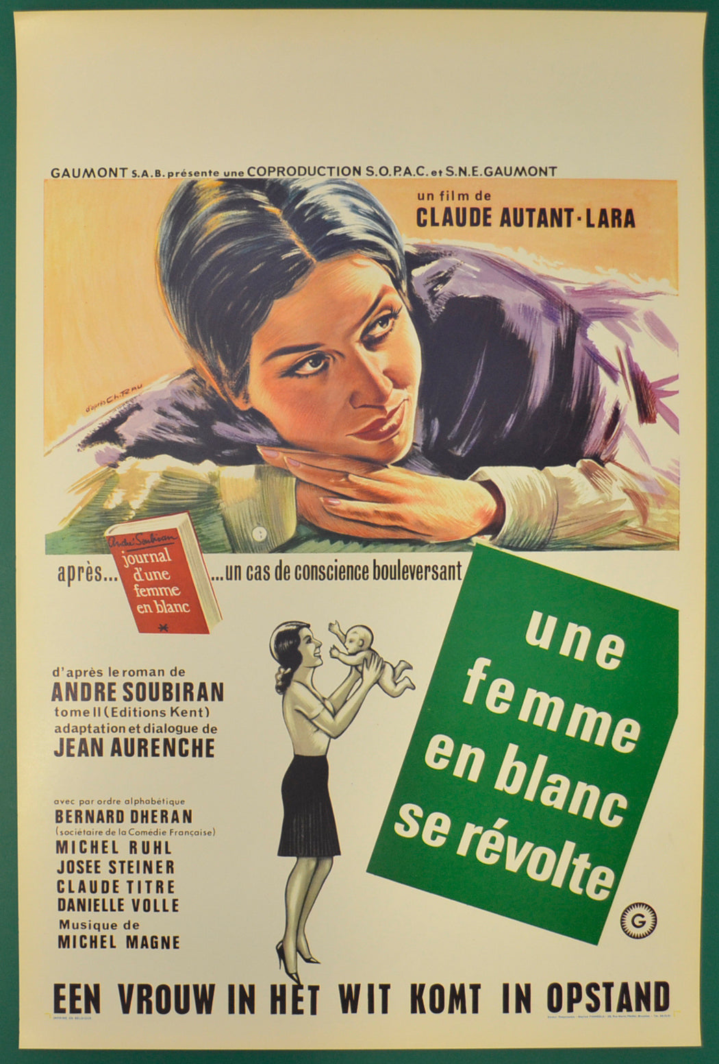 Une Femme En Blanc Se Revolte Original Belgian Poster - Film Poster - Movie Poster