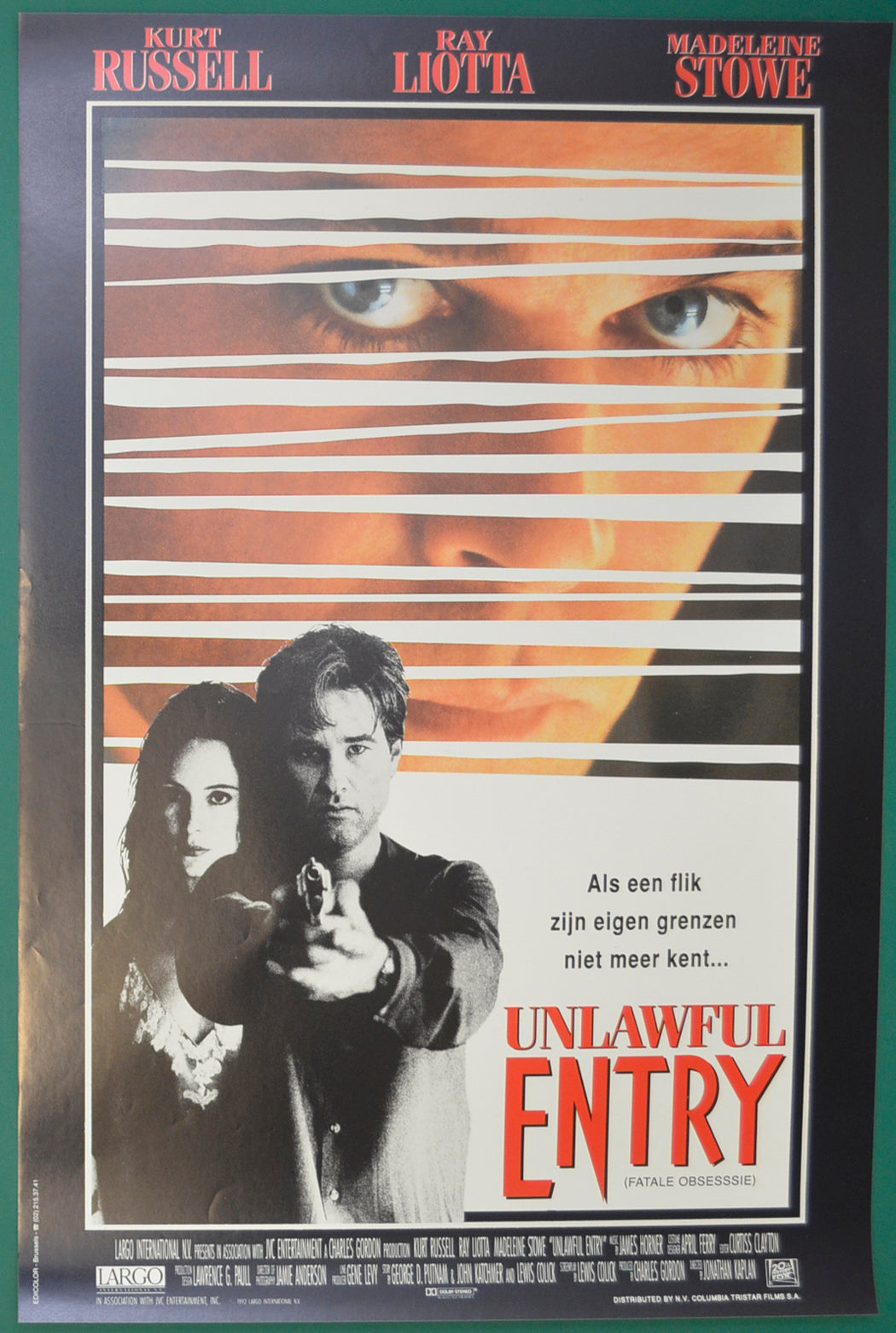 Unlawful Entry Original Belgian Poster - Film Poster - Movie Poster