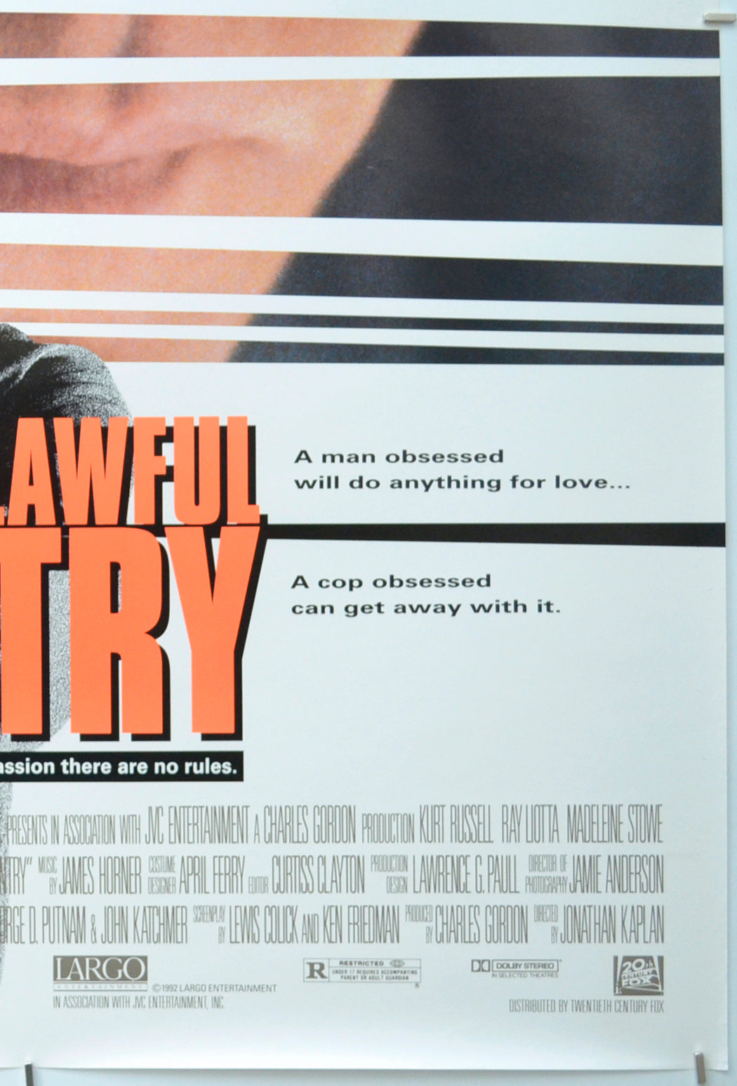 UNLAWFUL ENTRY (Bottom Right) Cinema One Sheet Movie Poster