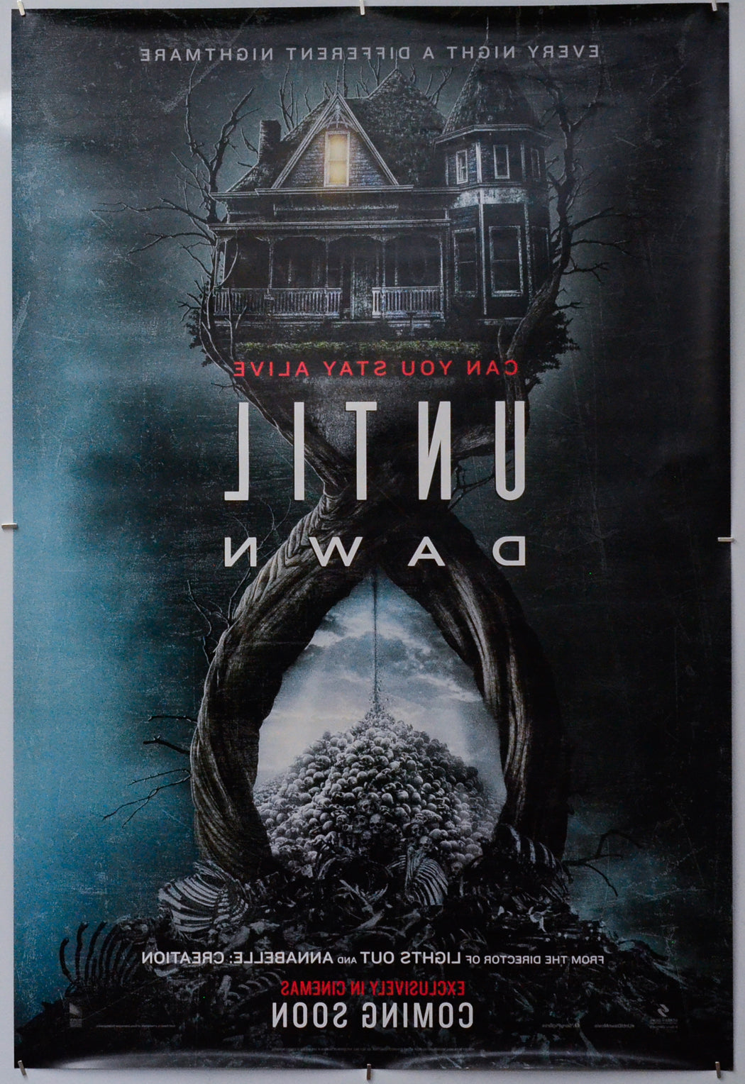 Until Dawn (Back) Cinema One Sheet Movie Poster