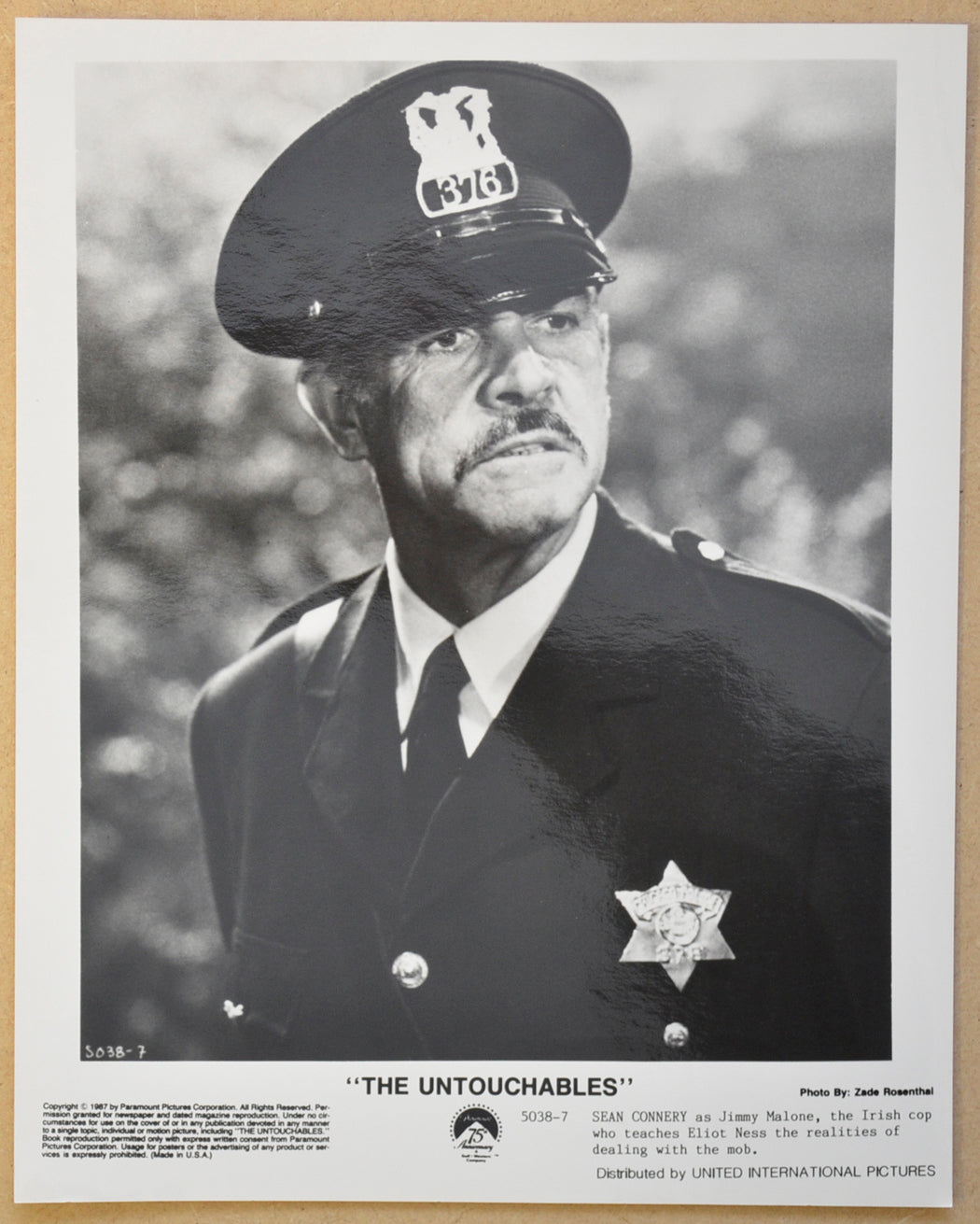 THE UNTOUCHABLES (Still 4) Cinema Black and White Press Stills