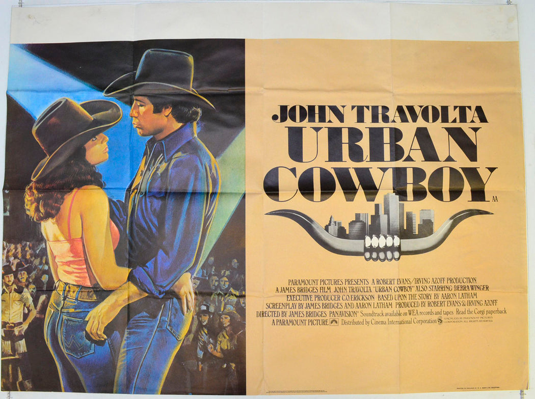 Urban Cowboy Original British Quad Poster - Film Poster - Movie Poster
