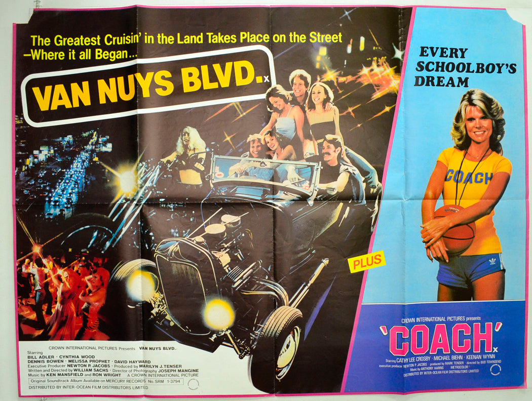 Van Nuys Blvd. / Coach (Double Bill) Original British Quad Poster - Film Poster - Movie Poster