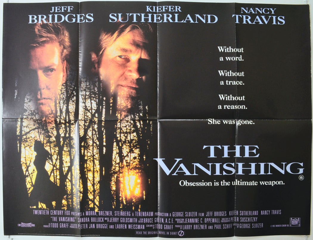 The Vanishing Original Quad Poster - Film Poster - Movie Poster