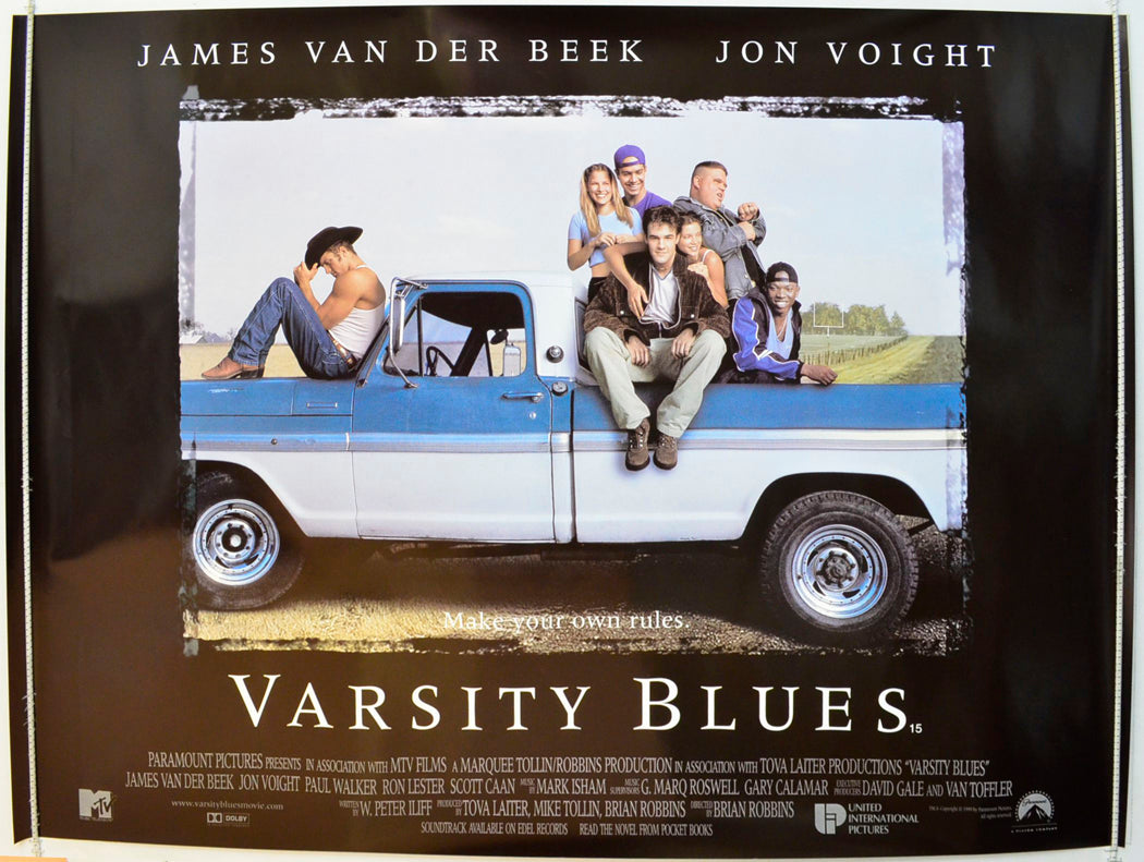 Varsity Blues Original British Quad Poster - Film Poster - Movie Poster