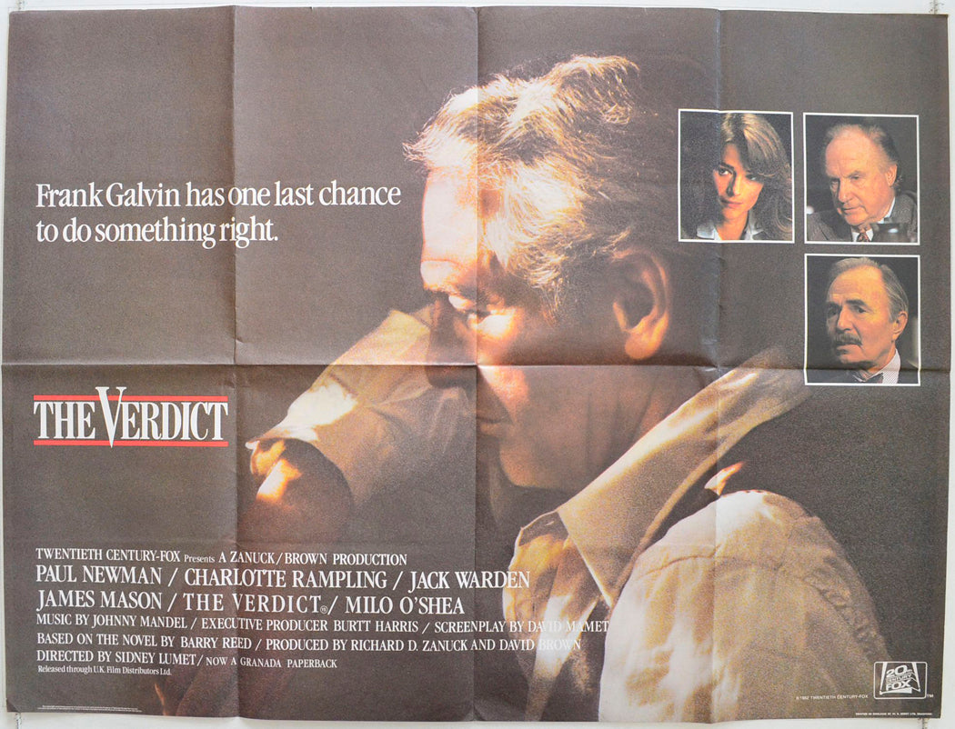 The Verdict Original British Quad Poster - Film Poster - Movie Poster