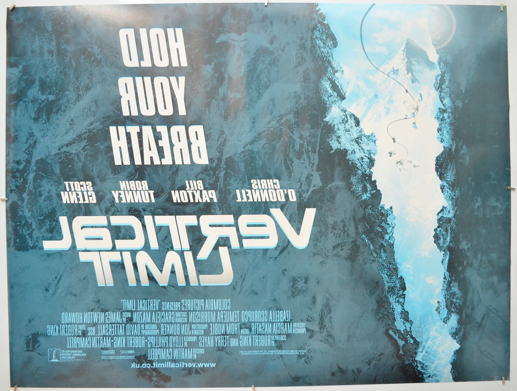 VERTICAL LIMIT (Back) Cinema Quad Movie Poster