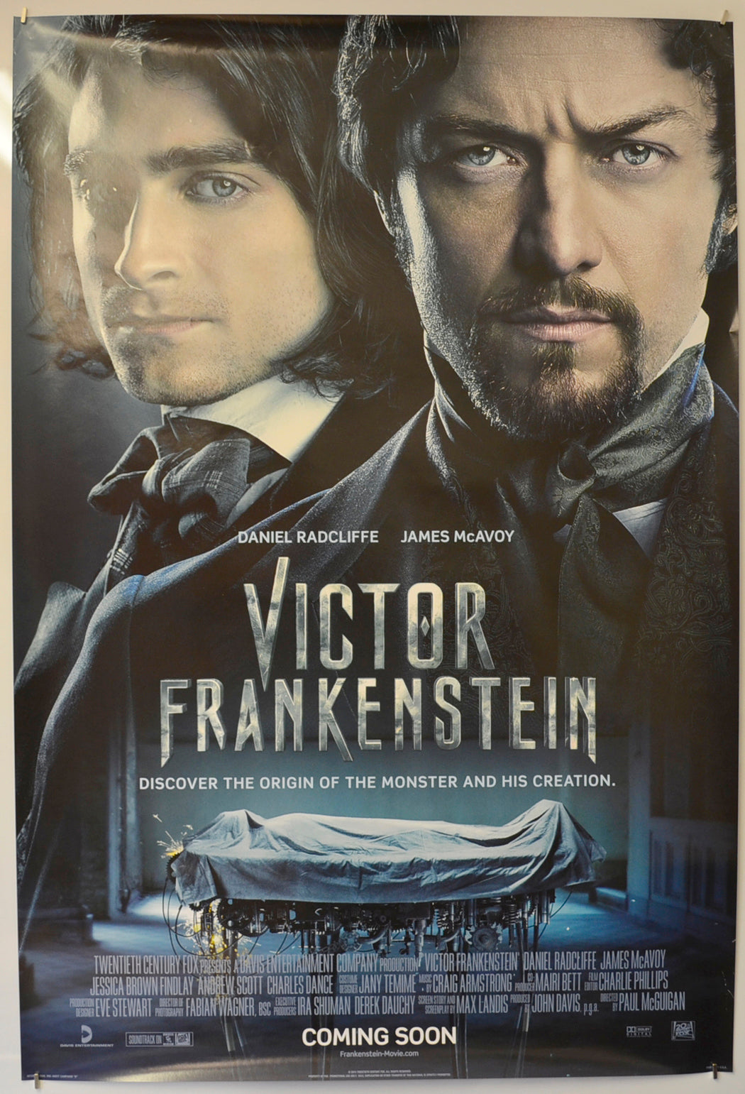 Victor Frankenstein (Teaser / Advance Version) Original One Sheet Poster - Film Poster - Movie Poster