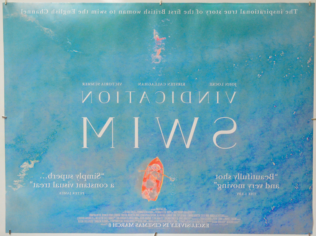 Vindication Swim (Back) Cinema Quad Movie Poster