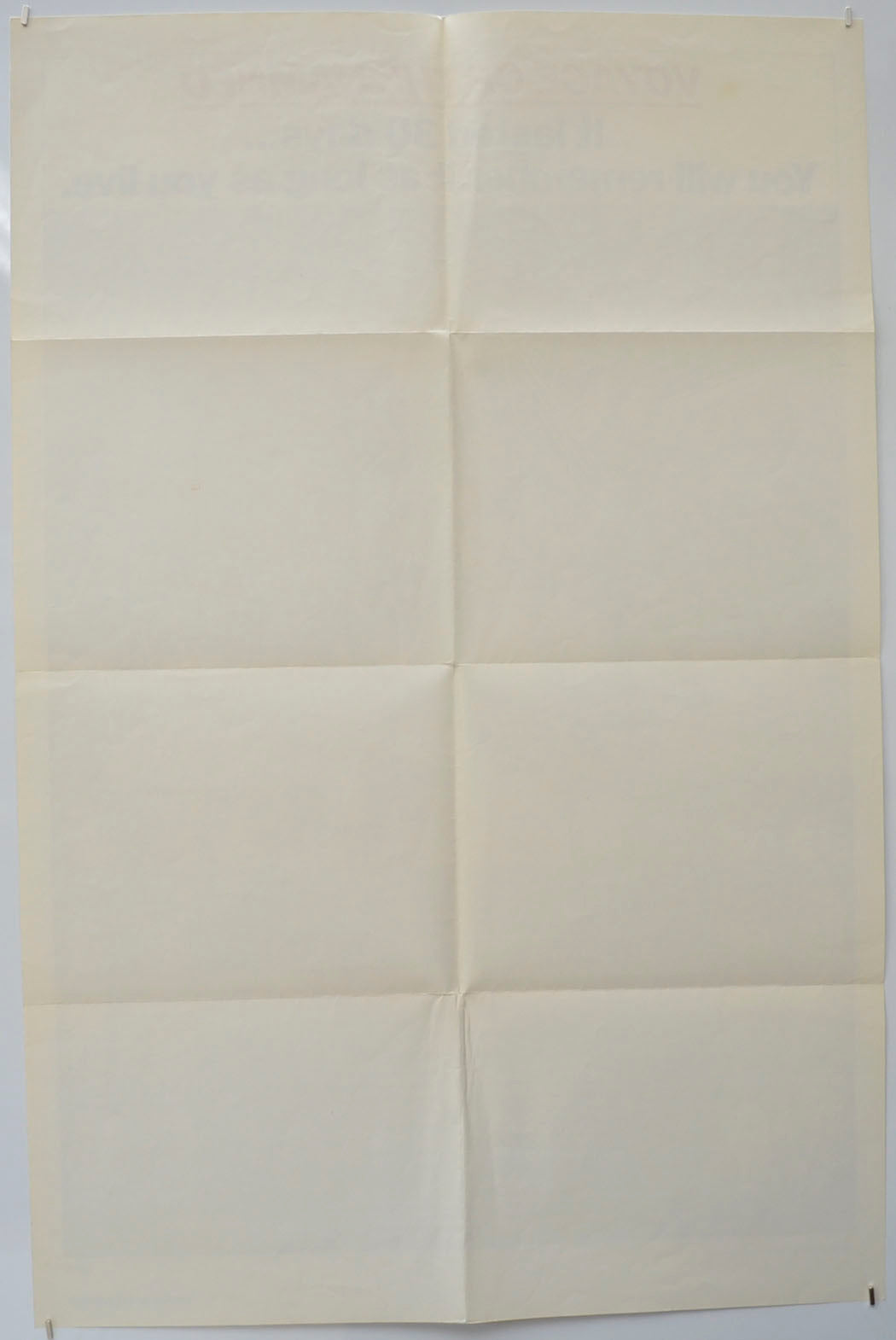 VOYAGE OF THE DAMNED (Back) Cinema One Sheet Movie Poster