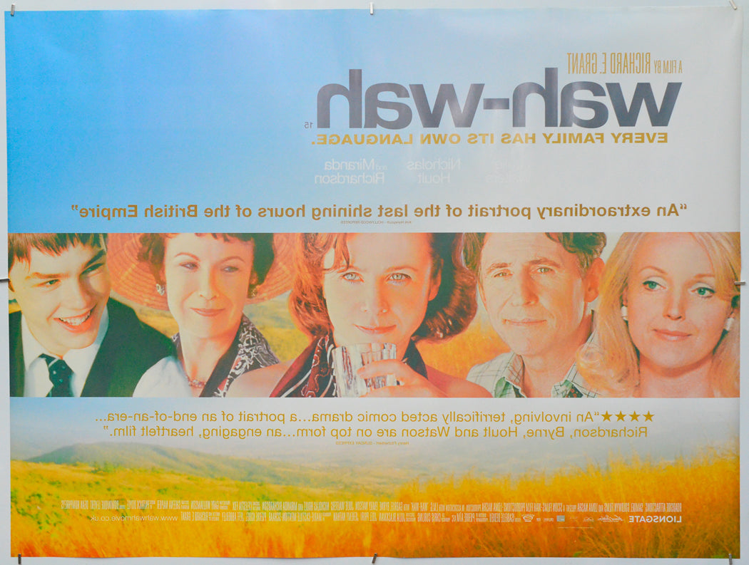 Wah-Wah (Back) Cinema Quad Movie Poster