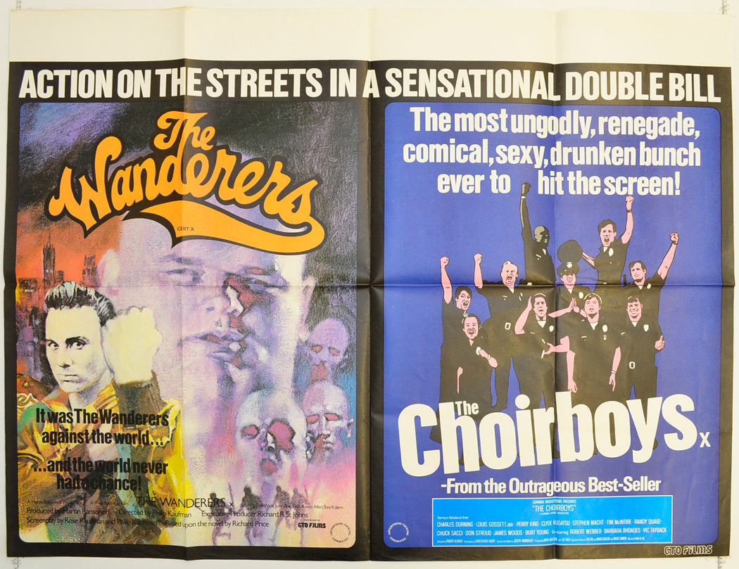 The Wanderers / The Choirboys (Double Bill) Original Quad Poster - Film Poster - Movie Poster