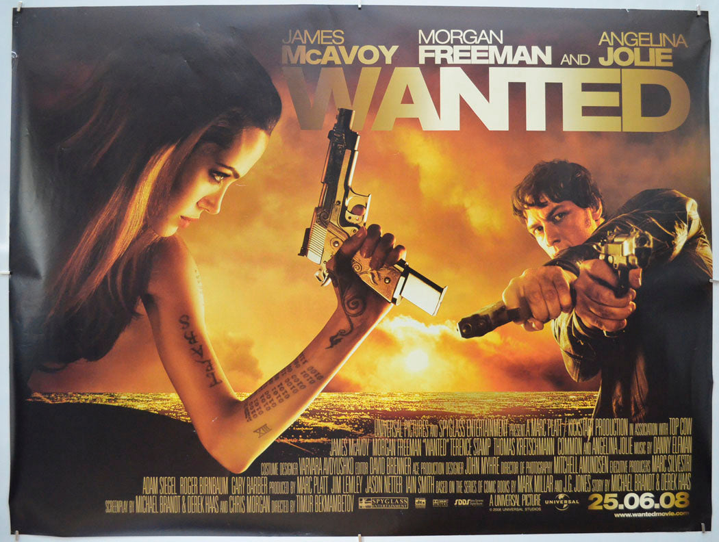 Vorlage: “Wanted” Original Quad Poster - Film Poster - Movie Poster – pastposters “Wanted” Original Quad Poster - Film Poster - Movie Poster – pastposters Bildidee