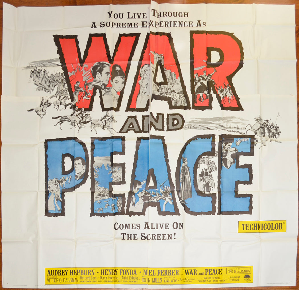 “War And Peace” Original US 6-Sheet Poster - Film Poster - Movie Poster, image size:1050x1017