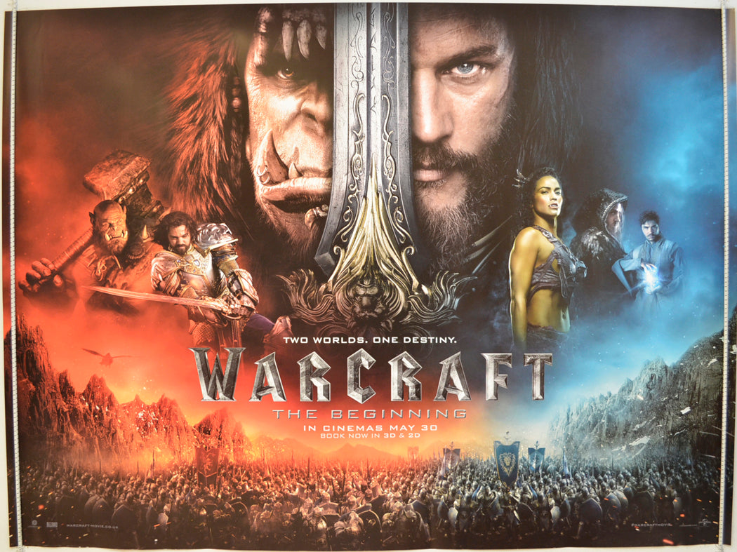 Warcraft : The Beginning (Teaser / Advance Version) Original Quad Poster - Film Poster - Movie Poster